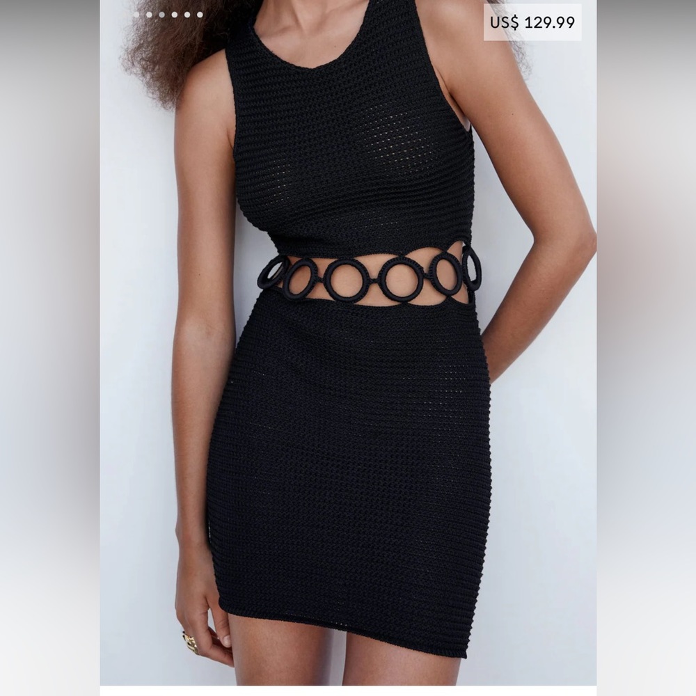 Mango crochet mini dress - Picture 3 of 4